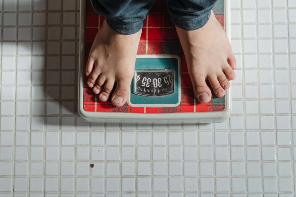 Child on a scale