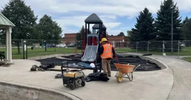 Markham swings in play structures repairs